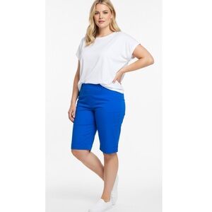 JESSICA Plus Size Royal Blue Athletic Shorts Spandex 22Wx22 Workout Casual Pants